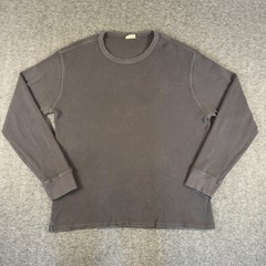 Pact Shirt Mens XL Gray Waffle Knit Long Sleeve Thermal Organic Cotton Crewneck
