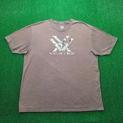 Vortex Optics Camo Logo Graphic Tshirt Mens 2XL Brown Short Sleeve Outdoors