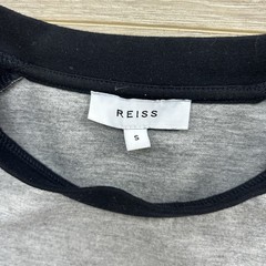 Reiss Mens Small Gray Colorblock Dudley Contrast Raglan Sleeve T-Shirt