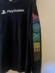 PlayStation Old Navy Men’s Size XL Black Long Sleeve Graphic Crew Neck T-Shirt