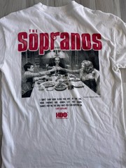 RARE! Abercrombie Fitch HBO The Sopranos L Gangster Mafia Family White T-Shirt