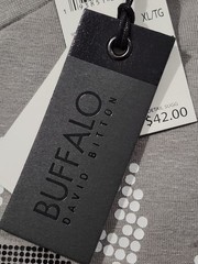 Buffalo David Bitton v-neck short sleeve stretch muscle t-shirt skull gray XL
