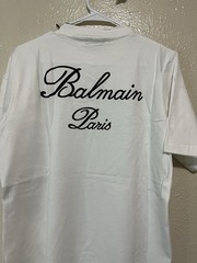 Balmain Men’s S White Dragon Graphic Print Crew Neck Short Sleeve T-Shirt