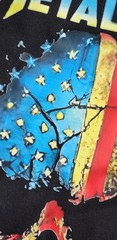 Metallica T-Shirt Men’s Sz Large American Flag Menacing Skull Rock Band Tee