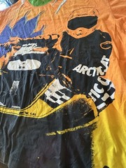 VIntage AXO Sport Arctic Cat T-shirt Snowmobile 2-Sided Orange Men’s XL