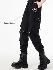 Cargo Pants Women Gothic Y2K High Waist Adjustable Pockets Drawstring Jogger