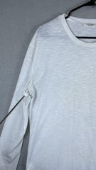 Coofandy Shirt Mens Medium White Long Sleeve Crewneck Casual Solid Knit