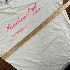 Vintage 90s Men’s Large Rainbows End Cellar Tee Shirt San Miguel Wine distressed