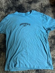 Aéropostale Men’s Blue Graphic Logo Crew Neck Short Sleeve T-Shirt L