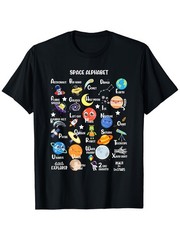 Men’s & Women’s Space Alphabet T-Shirt – Solar System Planets & Astronomy Term