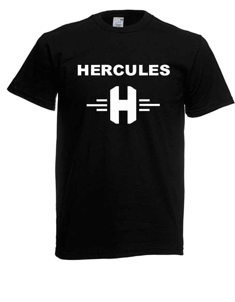 Mens T-Shirt L Hercules Logo + Lettering L Size up to 5XL