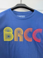 NEW BRCC Black Rifle Coffee Company 70s Logo Royal Blue T Shirt Size Large