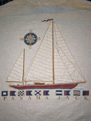 Panama Jack Men’s White Nautical Graphic Logo Crew Neck Cotton Knit Tee XL