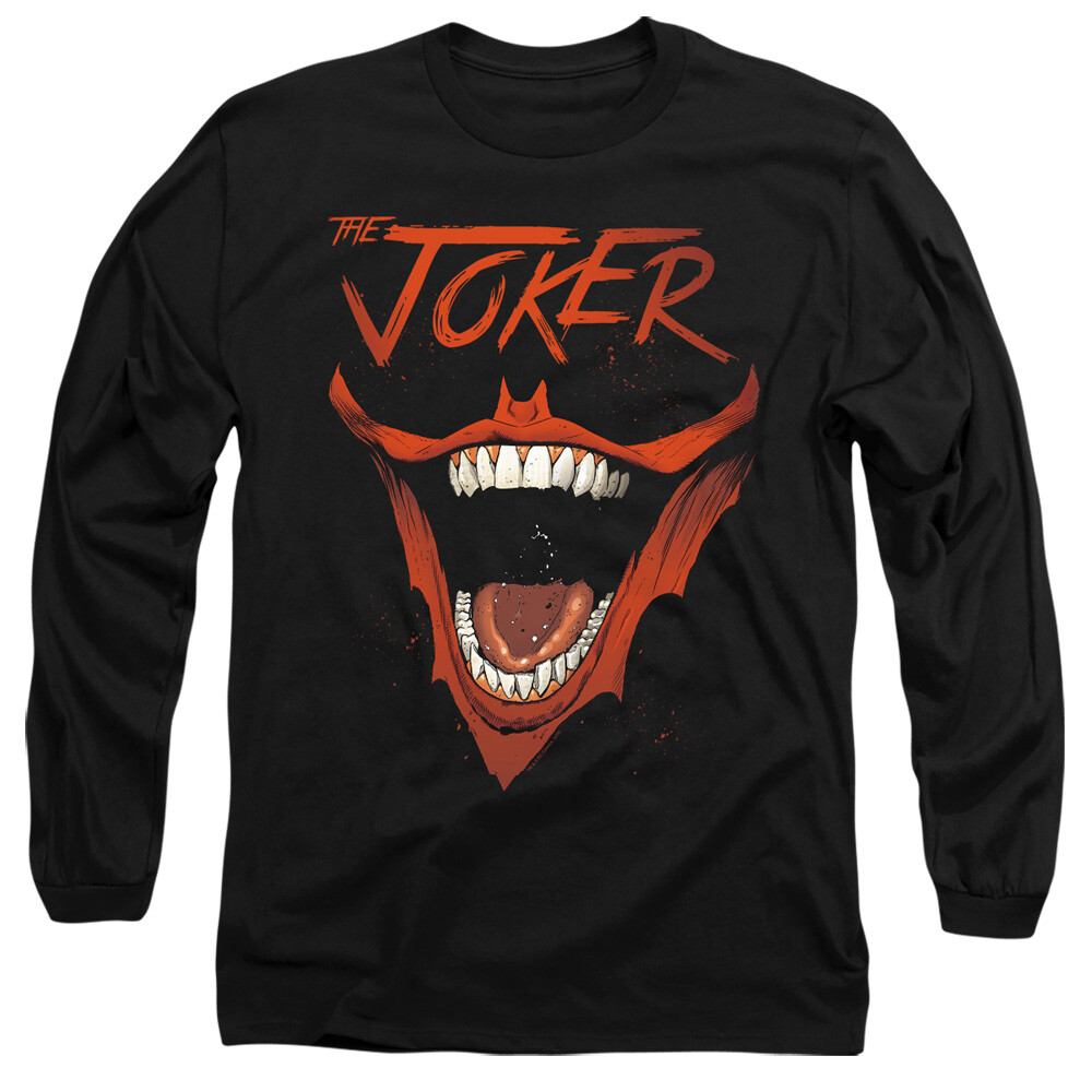 Batman Long Sleeve T-Shirt Joker Laugh Black Tee