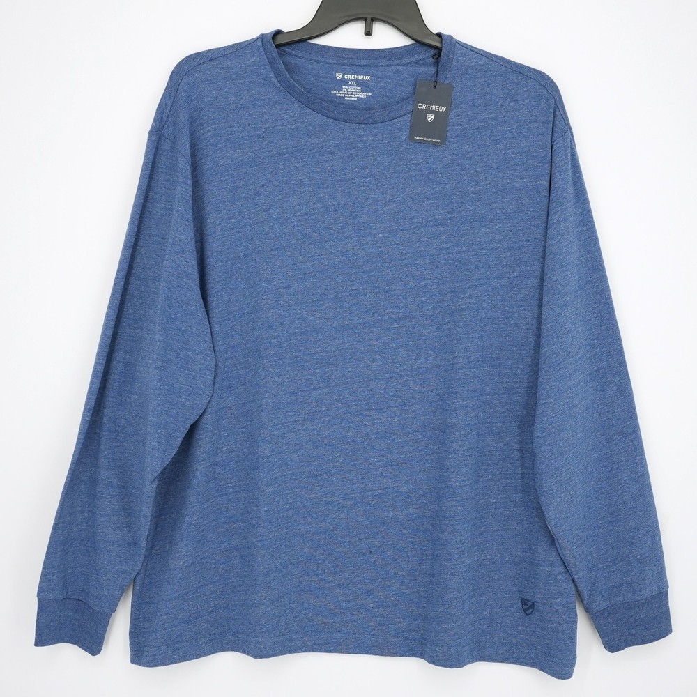 Cremieux Men’s Long Sleeve Shirt XXL Blue Heather Solid Stretch NWT