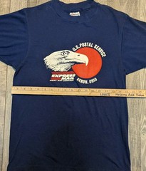 Vintage Postal service T-shirt Single Stich 1980s Eagle Retro Medium 50/50