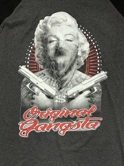 Shaka Active Original Gangsta Marilyn Monroe Graphic Baseball Tee XL