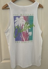 Chubbies Retro Men’s The Miami Glow The Weekend Has Arrived Tank Top Size M