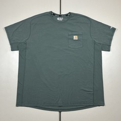 Carhartt Force Green Pocket T Shirt Size 2XL Relaxed Fit Work Wear Short Sleeve
