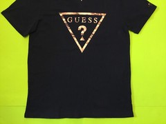 GUESS Los Angeles Men’s Short Sleeve T-Shirt Size LARGE Blue w/Silver Cotton NEW