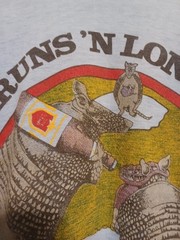 Vintage Lone Star Beer Armadillo Size S Blue used As-Is runs smaller