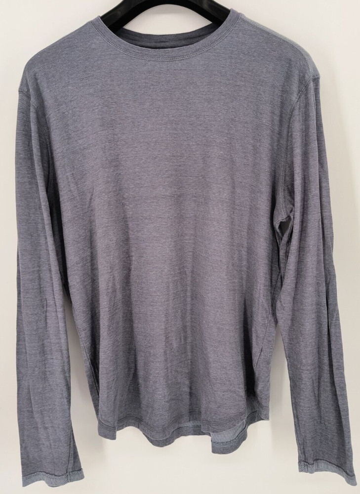 BKE Buckle Long Sleeve Casual T Shirt/ Men’s L Heather Blue 100% Cotton B1158
