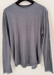 BKE Buckle Long Sleeve Casual T Shirt/ Men’s L Heather Blue 100% Cotton B1158