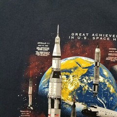 Vintage Kennedy Space Center Launch T-Shirt NASA Space Shuttle Size Large Black