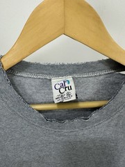 VTG 90s Cal Cru Worn Down Distressed Thrashed Thin Striped T-Shirt Size XL USA