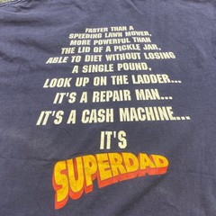Discovery Channel Superdad T Shirt Large L Mens Blue Vintage Funny Graphic Tee