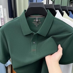 100% pure cotton short sleeve polo shirt high-quality brand solid color business