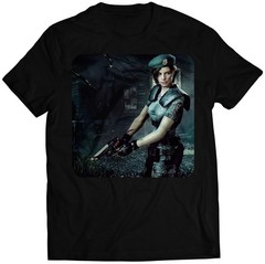 Jill Valentine With Residence Evil Remake Premium Unisex T-shirt