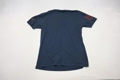 Grunt Style USA Punisher American Flag Shirt Blue Short Sleeve Mens Sz Large