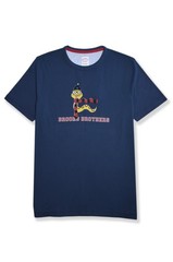 Brooks Brothers Navy Blue Collegiate Snake Print Tee T-Shirt, XL XLarge, BB-4883