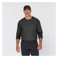 NEW Duluth Trading Co Longtail T Relaxed Long Sleeve Pocket T Shirt Black 2XL