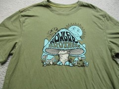 Howler Brothers Shirt Mens XL Green Mushroom Sun Graphic Tee Tagless Nature