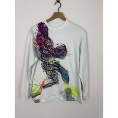 Jordan Brand Jumpman Basketball Long Sleeve Graphic Shirt White Multi Sz Medium