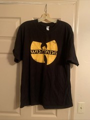 Classic Wu-Tang Clan Logo Black Tee Vintage Hip Hop Shirt Men’s XL Size