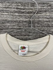 Vintage Bear With Antlers Geometric Style Shirt Size L Cream Color