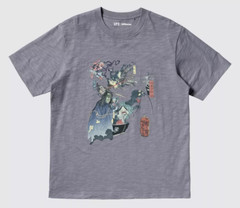 UNIQLO Ukiyo-E Dark Fantasy Museum of Fine Arts Boston Men’s Graphic Tee Gray M