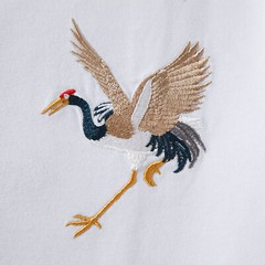 MFCT Japanese Streetwear Crane Embroidery Graphic Tees Men