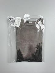 Kith Shirt Mens Medium Gray Wolf Pack Forest Graphic Tee Allover Print Nature