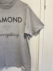 Diamond Supply Co Mens T-Shirt Medium Gray Red Script Logo OG Classic Skateboard
