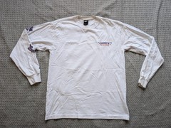 OBEY Long Sleeve Shirt Mens Medium White Butterfly 420 Graphic Tee Back Print