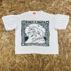 Vintage 90s Lion King Simba & Nala White Single Stitch Shirt Size Boxy XL