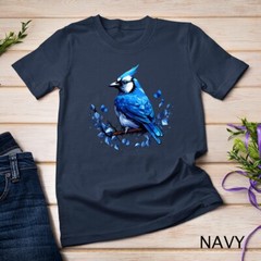 Blue Jay Geometric Patten Art,Cute Blue Jay Bird Lover Tee Unisex T-shirt