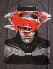 Graphitti Designs, Batman Superman Shirt, DC Comics, Grey, New, Sealed