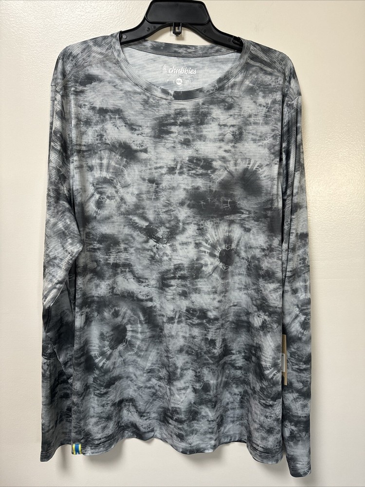 NWT Chubbies Men’s The Fog Long Sleeve Shirt Ultimate Tee Size XXL