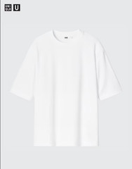 Uniqlo AIRism Cotton Oversized T-Shirt White XS, NWT