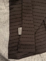 Vintage Versace Mens Large Black Perforated Long Sleeve Shirt “RARE” Made Italy